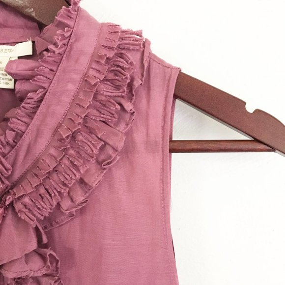 J. Crew | Blush Pink Ruffle Blouse - Picture 3 of 7